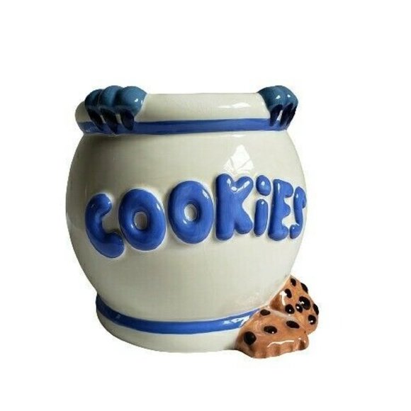 Disney Lilo & Stitch Cookies Cookie Jar Stitch Dog Collectible Blue White 12" - Picture 8 of 10